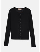 HiCCUP Top tricotat - maneca lunga - negru - poliester-elastan