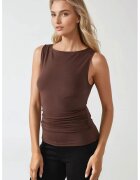 HiCCUP Top - tricotat - slim fit - maro - jerseu