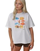 HiCCUP Tricou dama bumbac - supradimensionat - alb