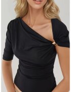 HiCCUP Tricou dama - decolteu asimetric - tricot - negru