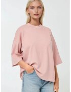 HiCCUP Tricou dama decolteu rotund - bumbac - croiala lejera - roz