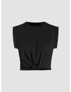 HiCCUP Tricou dama decolteu rotund - bumbac - negru