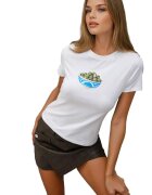 HiCCUP Tricou dama guler rotund - alb - jerseu - maneca scurta