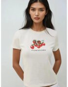 HiCCUP Tricou dama guler rotund - imprimeu - multicolor - jerseu