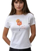 HiCCUP Tricou dama guler rotund - imprimeu - Portocaliu