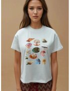 HiCCUP Tricou dama imprimeu - maneca scurta - multicolor - bumbac