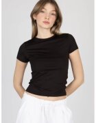 HiCCUP Tricou dama - jerseu - decolteu rotund - negru