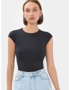 HiCCUP Tricou dama poliester/viscoza/elastan - negru