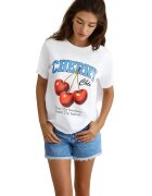 HiCCUP Tricou dama - Relaxed Fit - imprimeu - alb - bumbac