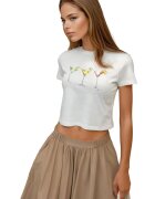 HiCCUP Tricou dama scurt - alb - bumbac - maneca scurta