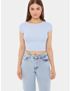 HiCCUP Tricou dama - scurt - maneca scurta - albastru - bumbac