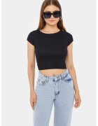 HiCCUP Tricou dama - scurt - maneca scurta - negru - bumbac