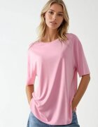 HiCCUP Tricou dama - tricotat - guler rotund - maneca scurta - roz - jerseu