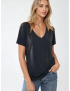 HiCCUP Tricou dama - tricotat - maneca scurta - gri carbune - jerseu
