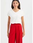 HiCCUP Tricou uni lejer - cu decolteu in V