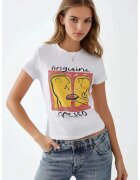 HiCCUP Tricouri dama - tricou slim fit - guler rotund - multicolor - jerseu