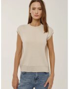HiCCUP Vesta dama guler rotund - natur - acril
