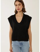 HiCCUP Veste tip pulover - scurta - decolteu in V - negru - acril/poliester