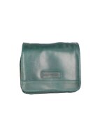 Hill Burry Geanta crossbody unisex de piele - Albastru petrol