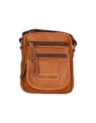 Hill Burry Geanta crossbody unisex de piele - Caramel