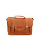 Hill Burry Geanta messenger de piele - Caramel