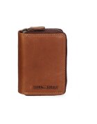 Hill Burry Portofel de piele cu logo - Maro cognac