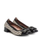 Hispanitas Pantofi dama - piele naturala - alb si negru - imprimeu elegant