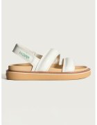 HOFF Sandale din piele cu detalii logo - Alb murdar/Verde menta