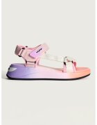 HOFF Sandale wedge cu garnituri din piele ecologica - Alb/Roz pastel