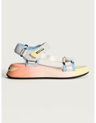 HOFF Sandale wedge cu garnituri din piele ecologica - Albastru pastel/Alb fildes