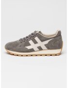 Hogan Pantofi sport de piele intoarsa cu talpa plata - Alb fildes/Gri