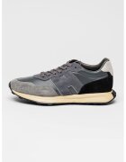 Hogan Pantofi sport low-cut de piele si piele intoarsa - Negru/Albastru inchis