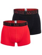 HOM Set de 2 perechi de boxeri cu banda logo in talie - Rosu/Negru