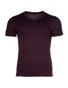 HOM Tricou cu decolteu in V Loungewear - Visiniu