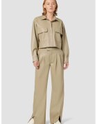 Hudson Pantaloni cu talie inalta - drapaje si decupaj lateral la glezne HD1