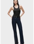 Hudson Pantaloni cu talie inalta - evazati - Albastru inchis -
