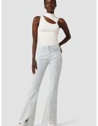Hudson Pantaloni raiati - evazati - cu talie inalta