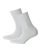Hudson Set de sosete lungi cu model uni - 2 perechi - Alb