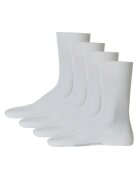 Hudson Set de sosete lungi cu model uni - 4 perechi - Alb