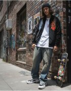 HUF Jacheta bomber reversibila Destructive Skajyan -