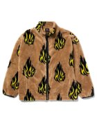 HUF Jacheta Flamin Sherpa Fleece cu fermoardwqfq - Bej