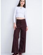 Hugo Bluza crop slim fit cu logo Dafilomena - Alb optic