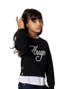 Hugo Bluza de trening cu imprimeu logo - Alb/Negru
