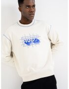 Hugo Bluza de trening cu imprimeu logo Nothalic - Albastru royal/Alb murdar