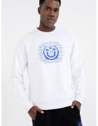 Hugo Bluza de trening cu imprimeu logo si maneci cazute - Albastru royal/Alb optic