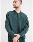 Hugo Bluza polo de trening cu logo brodat Delwy - Verde englez