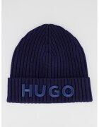 Hugo Caciula de lana virgina cu logo brodat - Bleumarin