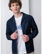 Hugo Camasa de denim cu guler clasic - Bleumarin