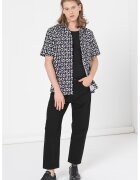 Hugo Camasa relaxed fit cu model Ellino - Alb/Negru
