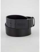 Hugo Curea de piele cu logo - Negru